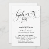 Elegant einfach glücklich immer nach dem Party Emp Einladung (Vorne/Hinten)