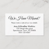 Elegant, einfach haben wir den Adresswechsel versc Begleitkarte (Vorderseite)