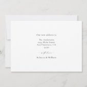 Elegant einfach haben wir handgeschriebenes Skript Dankeskarte (Rückseite)