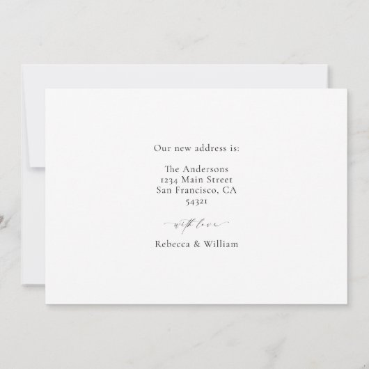 Elegant einfach haben wir handgeschriebenes Skript Dankeskarte (Rückseite)