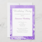 ELEGANT & EINFACH LAVENDER BOKEH GEBURTSTAG EINLADUNG (Vorderseite)