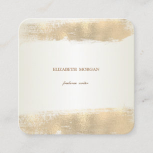 Elegant Einfach, Minimalistisch, Falscher Goldpins Quadratische Visitenkarte