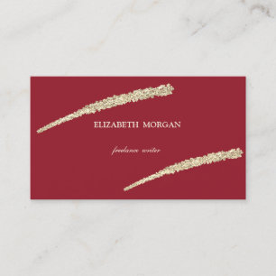 Elegant Einfach, Minimalistisch, Gold Glitter Lini Visitenkarte