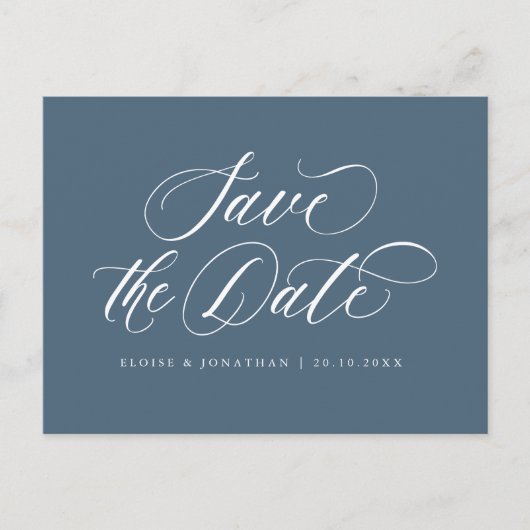 Elegant Einfach Minimalistisch modern Save the Dat Postkarte (Vorderseite)