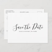 Elegant Einfach Minimalistisch modern Save the Dat Postkarte (Vorne/Hinten)
