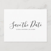 Elegant Einfach Minimalistisch modern Save the Dat Postkarte (Vorderseite)
