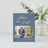 Elegant Einfach Minimalistisch modern Save the Dat Postkarte (Stehend Vorderseite)