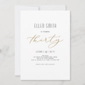 Elegant, einfach, modern, 30. Geburtstag Einladung (Vorderseite)