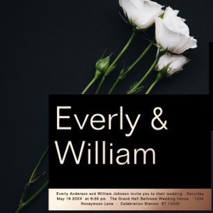 Elegant Einfach Modern Minimalistisch Rosen Gold  Folieneinladung