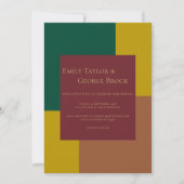 Elegant einfach, modern und farbenfroh formale Hoc Einladung (Vorderseite)