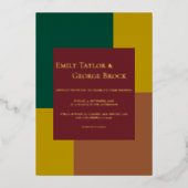 Elegant einfach, modern und farbenfroh formale Hoc Folieneinladung (Vorderseite)