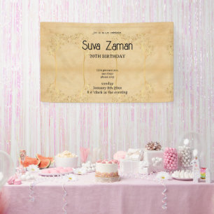 Elegant Einfach Niedlich Grauer 20. Geburtstag Banner