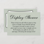 Elegant, einfach ohne Wrap Baby Duschsäcke grün Begleitkarte (Vorne/Hinten)