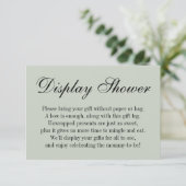 Elegant, einfach ohne Wrap Baby Duschsäcke grün Begleitkarte (Stehend Vorderseite)