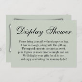 Elegant, einfach ohne Wrap Baby Duschsäcke grün Begleitkarte (Vorne/Hinten)