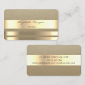 Elegant einfach, rustikal, Kraft gestreift Visitenkarte (Vorne/Hinten)