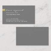 Elegant, einfach schlicht, grau beruflich visitenkarte (Vorne/Hinten)