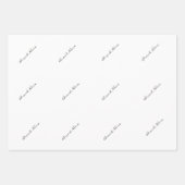 Elegant einfach schwarz-weiß geschenkpapier set (Vorderseite 3)