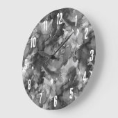 Elegant Einfach Schwarz-weiß Große Wanduhr (Winkel)