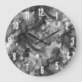 Elegant Einfach Schwarz-weiß Große Wanduhr (Vorderseite)