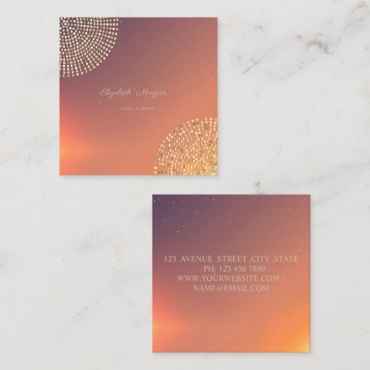 Elegant einfach, stilvoll Beruflich,Punkte Quadratische Visitenkarte (Vorne/Hinten)