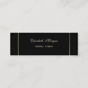 Elegant einfach, stilvoll, modern, schwarz mini visitenkarte