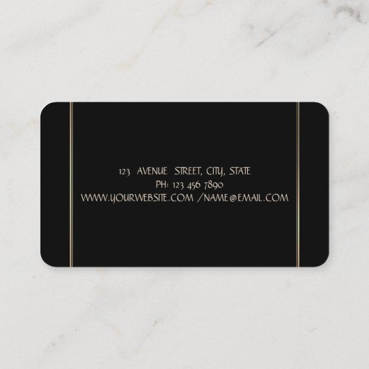 Elegant einfach, stilvoll und modern eingerichtet, visitenkarte (Rückseite)