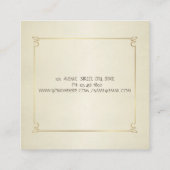 Elegant einfach, stilvoll und modern quadratische visitenkarte (Rückseite)