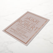 ELEGANT & EINFACH Typografie Mute Tan Wedding Folieneinladung (Gedreht)