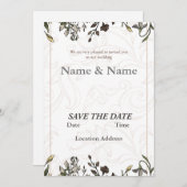 Elegant, einfach und individuell anpassbar einladung (Vorne/Hinten)