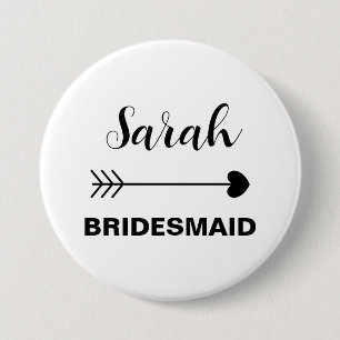 Elegant & einfache benutzerdefinierte Namen Brautj Button