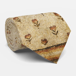 ELEGANT EINFACHE BYZANTINISCHE MOSAIKBLUMEN Antik  Krawatte