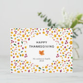 Elegant einfache glückliche Erntedankend Herbstlea Feiertagskarte (Stehend Vorderseite)