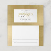 ELEGANT EINFACHE, KLARE IMITATE GOLD BAR BAT MITZV PLATZKARTE (Außenseite Aufgefaltet)