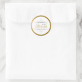 ELEGANT EINFACHE, KLARE IMITATE GOLD BAR BAT MITZV RUNDER AUFKLEBER (Tasche)