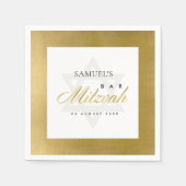 ELEGANT EINFACHE, KLARE IMITATE GOLD BAR BAT MITZV SERVIETTE (Vorderseite)