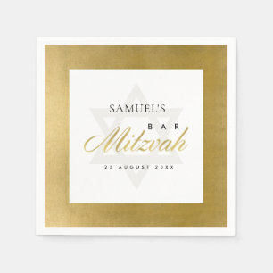 ELEGANT EINFACHE, KLARE IMITATE GOLD BAR BAT MITZV SERVIETTE
