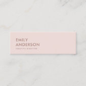 ELEGANT EINFACHE MINIMAL BLUSH PINK BERUFLICH MINI VISITENKARTE (Vorderseite)