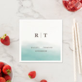 Elegant einfache römische Zahlen Couple Monogram Serviette (Beispiel)