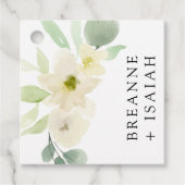 Elegant Einfache Wasserfarben Gastgeschenk Hochzei Geschenkanhänger (Vorderseite)