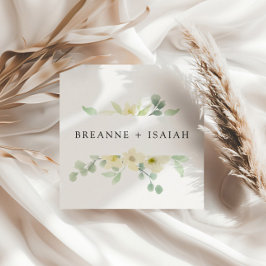 Elegant Einfache Wasserfarbenwelt Hochzeit Serviette