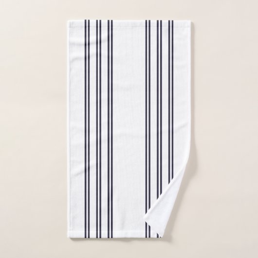 ELEGANT EINFACHER MINIMALISTISCHER ÄGEAN STRIPE NA BADHANDTUCH SET (Handtuch)