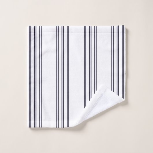 ELEGANT EINFACHER MINIMALISTISCHER ÄGEAN STRIPE NA BADHANDTUCH SET (Waschlappen)