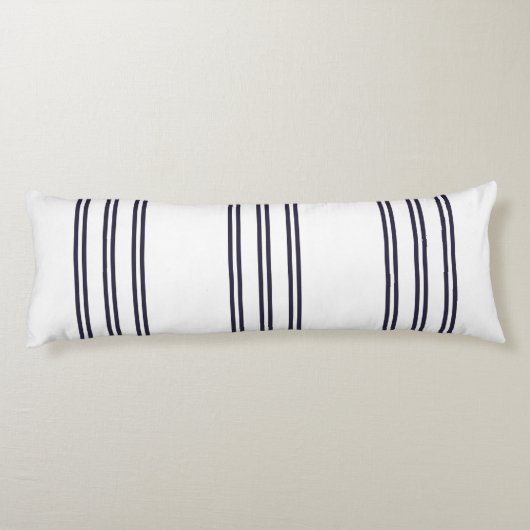 ELEGANT EINFACHER MINIMALISTISCHER ÄGEAN STRIPE NA SEITENSCHLÄFERKISSEN (Rückseite)