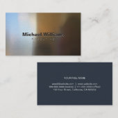 Elegant einfacher professioneller Beruf Metall Visitenkarte (Vorne/Hinten)