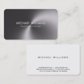 Elegant einfacher professioneller Beruf Metall Visitenkarte (Vorne/Hinten)