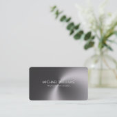 Elegant einfacher professioneller Beruf Metall Visitenkarte (Stehend Vorderseite)
