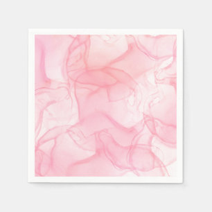 Elegant Einfaches Chic Rosa Marmoreffekt Serviette