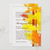 Elegant Einfaches Herbstfest Erntedank Einladung (Vorne/Hinten)