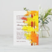 Elegant Einfaches Herbstfest Erntedank Einladung (Stehend Vorderseite)